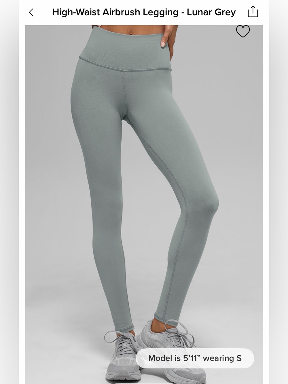 ALO High-Waist Airbrush Legging - Lunar Grey